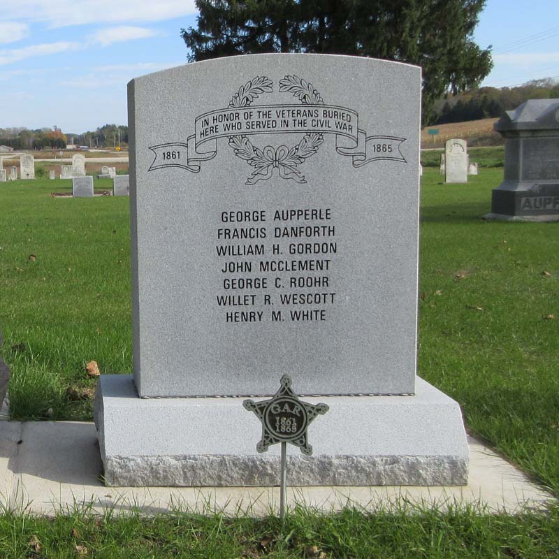 Orchard Grove Cemetery Civil War Memorial Stone