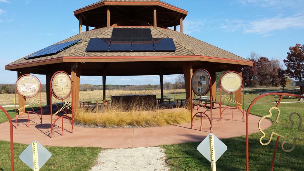 Lizard Mound State Park Shelter with Educational Displays